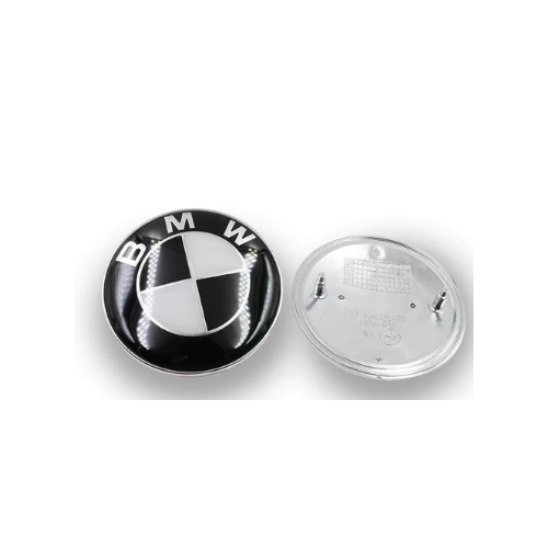 Emblema BMW 82 MM 3 Pines autoadhesivo Blanco/Negro Performance (para  capó/maletero) - E-DZSHOP AUTOPARTS